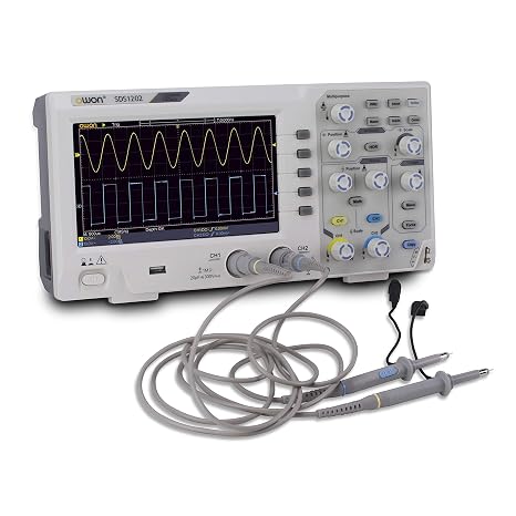 Owon SDS1202 Digital Storage Oscilloscope 2 Channels 200Mhz Bandwidth 7'' Handheld LCD Display Portable USB Oscilloscopes