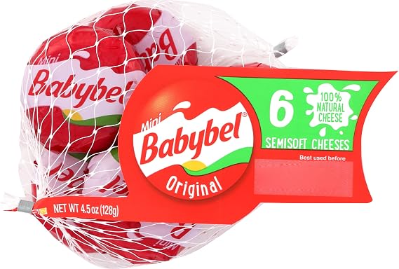 Mini Babybel Original Snack Cheese, 6 Pack (4.5 oz)