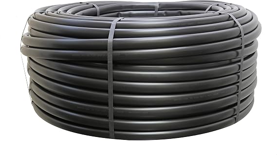 Drip Depot Black Polyethylene Tubing, 3/4" (0.820" ID x 0.940" OD), Length - 500ft, UV Resistant, Agricultural Grade, 60 PSI Rated Drip Irrigation