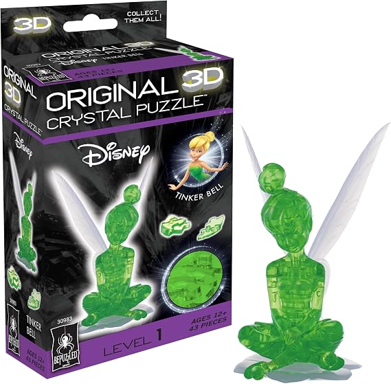 BePuzzled | Disney Tinkerbell Original 3D Crystal Puzzle, Ages 12 and Up