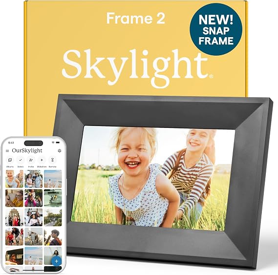Skylight Digital Picture Frame 2 10" Full HD Touchscreen, Black | No Subscription Needed, WiFi Digital Photo Frame, 16GB, Load from Phone Capability, Customizable Gift for Friends & Family
