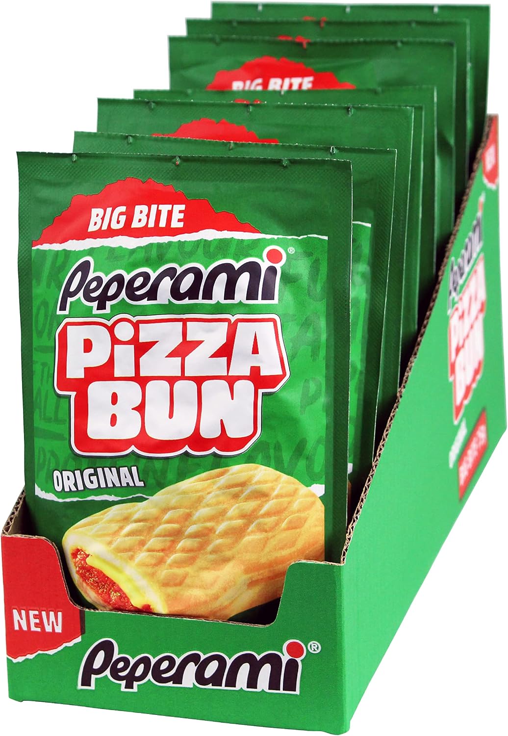 Peperami Original Big Bite Pizza Buns - Ready-to-Eat - Box of 8 x 75 g