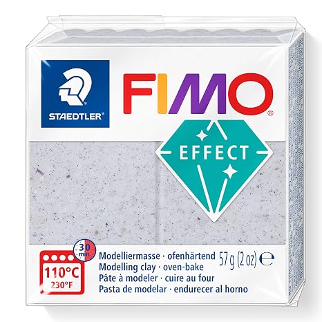 STAEDTLER 8010-670 FIMO Effect Oven-Hardening Polymer Modelling Clay - Botanical Mallow (1 x 57g Block)