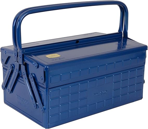 TRUSCO 3-Tier Tool Box, 13.9 x 8.7 x 13.5 inches 352 x 220 x 343 mm, Blue GT-350-B