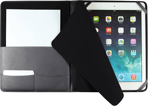 Lucrin iPad 2/第3世代iPad/第4世代iPad用カバー スムーズ牛革カバー ブラック ET1138_VCLS_NRR