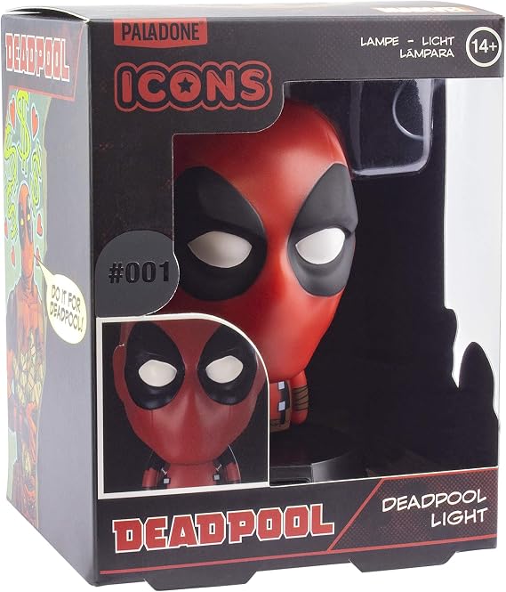 Deadpool Officially Licensed Disney Marvel 3D Icon Light for Office, Gaming Room, Bedroom Marvel Fan Gift Decor and Accessory Night Light | Paladone