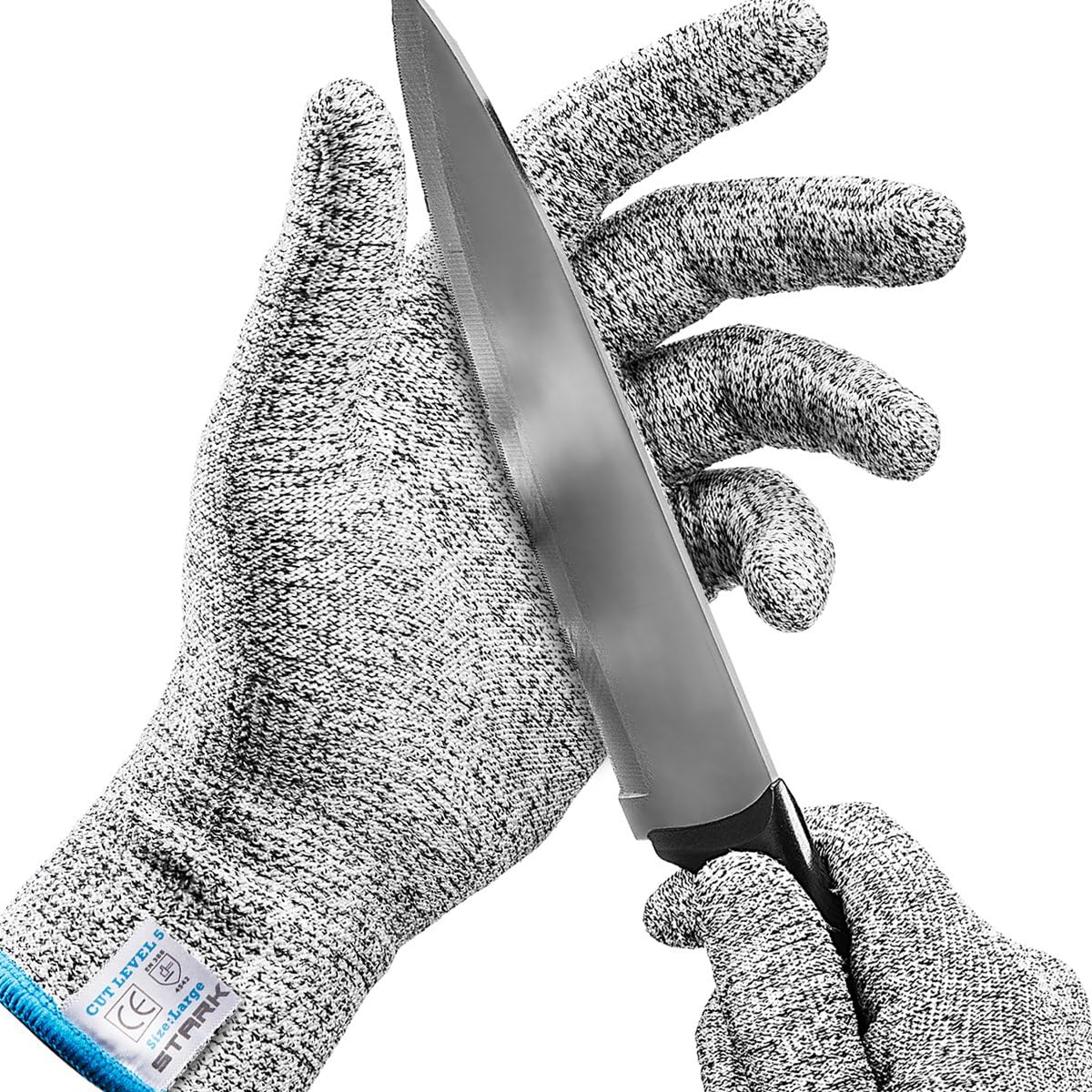Stark Safe Cut Resistant Gloves Level 5 Protection, Cut Gloves for Kitchen