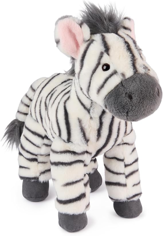 GUND Gemma Zebra Plush, Zebra Stuffed Animal for Ages 0 and Up, Gray/White, 12" | Soft Plush Fabrics and Floppy Limbs Comfort, Nurture Fine Motor Skills, Tactile Play, and Early Sensory Discovery