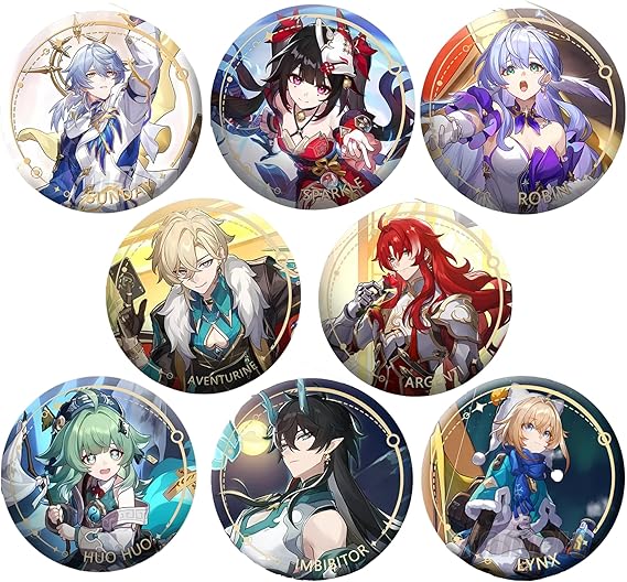 TaiCy Game characters Badges, Game Pins Badges,for Clothing,Backpack,Collection Gift for Game Fans (XQ-01)