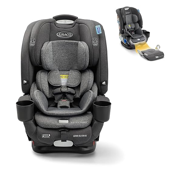 Graco 4Ever DLX Grad 5-in-1 Car Seat Harrison Infant Toddler Booster Convertible Car Seat Features Slim Fit