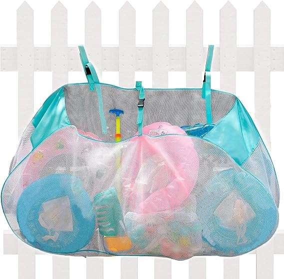 Pool Float Storage, 57"x30" Pool Toy Storage Bag Mesh Organizer for Swimming Ring, Balls, Inflatables and Pool accessories Storage