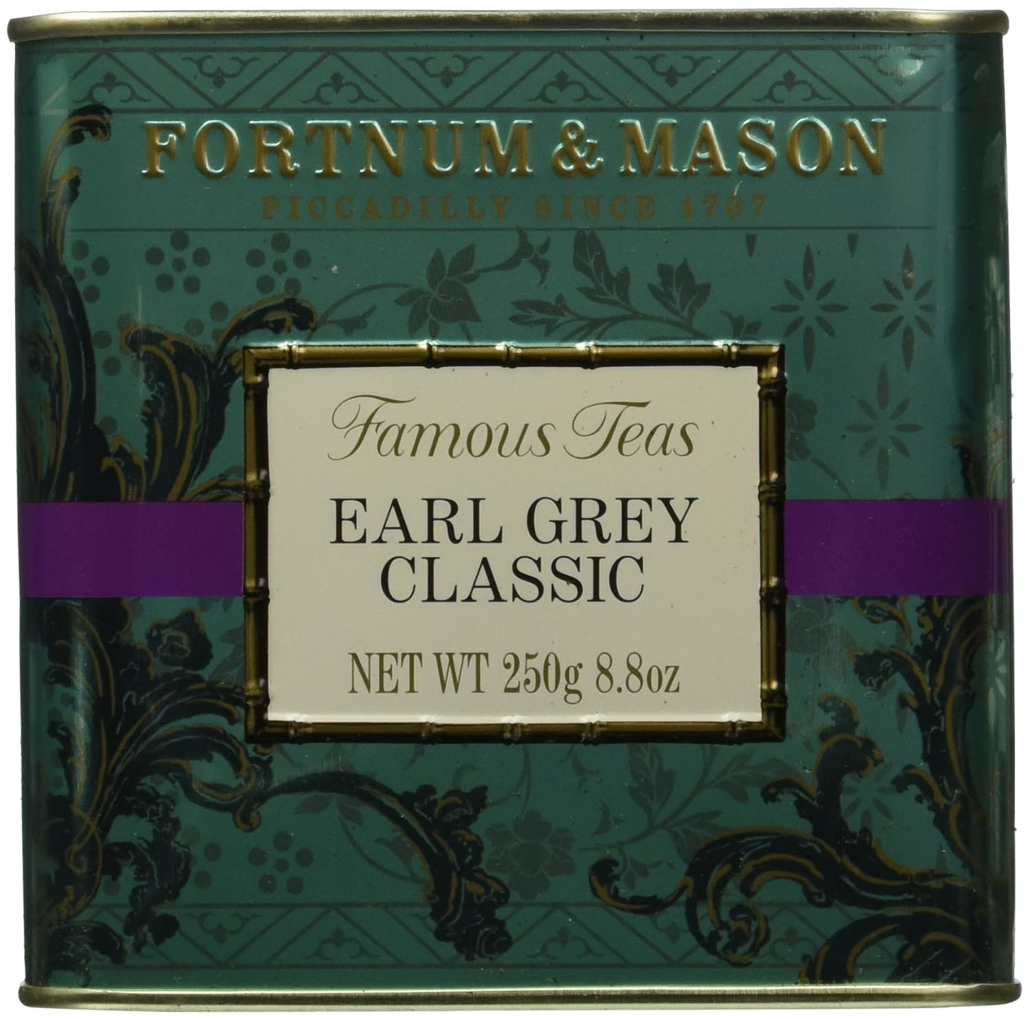 Fortnum &amp; Mason British Tea, Earl Grey Classic, 250g Loose English Tea in a Gift Tin Caddy