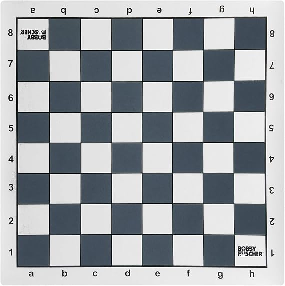 Bobby Fischer Tournament Roll Up Chess Board - Vinyl with Gray Squares by WE Games
