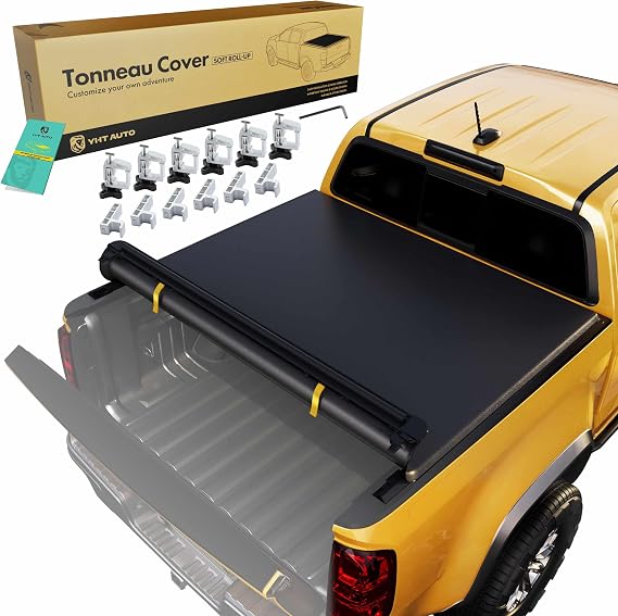 YHTAUTO 5.5FT Soft Roll-up Truck Bed Tonneau Cover for Toyota