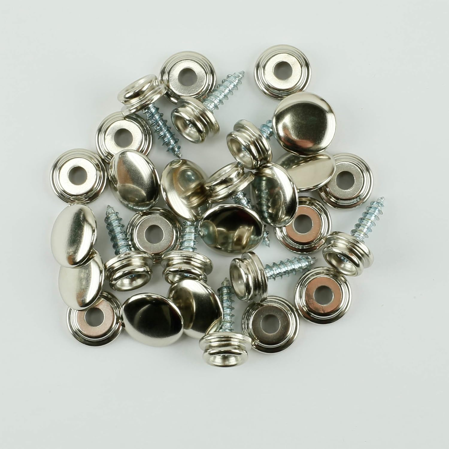 Screw-in Snap Stud Replacement Kit Nickel Plated Brass