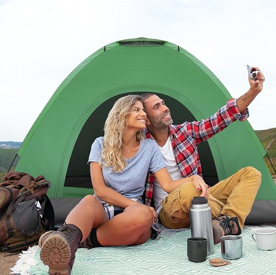 Camping Tent,2 Person Portable Dome Tents for Camping,Lightweight Outdoor Waterproof Tent,Quick Instant Tents,Family Tent with Carry Bag for Music Festivals,Backpacking,Hiking or Beach Shelter
