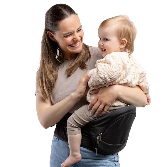 Beco Foldable Hip Seat Baby Carrier, Newborn to Toddler, 4-in-1, Black