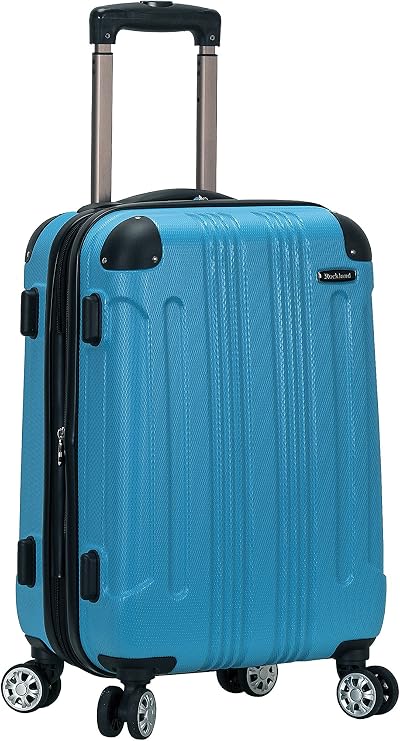Rockland Hardside Expandable Luggage with Spinner Wheels, Multicolor, Turquoise, Carry-On 20-Inch, Rockland London Hardside Spinner Wheel Luggage