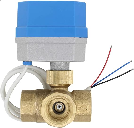 2 Modes - 3 Port Motorised Valve 12V - Three Port Ball Valve 1/2, 3/4, 1, 1-1/4, 1-1/2 inch (3/4 inch - DN20)