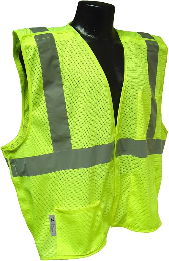 Radians SV4GMM Economy Class 2 Breakaway Mesh Safety Vests, Medium, Green