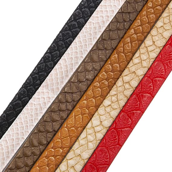 Neotrim PU Faux Imitation Leather Croc Tape Trimming Ribbon Strap, Now in 6 Gorgeous Colours, Stunning Texture Finish, Striking Embellishment. 3 Meters,20mm - Pillar-Box Red