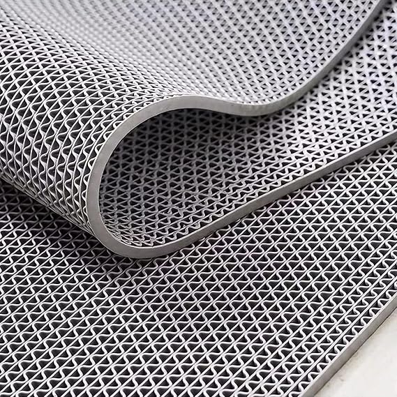 WochiTV Non Slip Drainage Mats PVC Pool Floor Mat 0.23'' Thick Outdoor Indoor Parking Space Mat for Bathroom Garage Basement Backyard Commercial Kitchen 3x3.3Ft