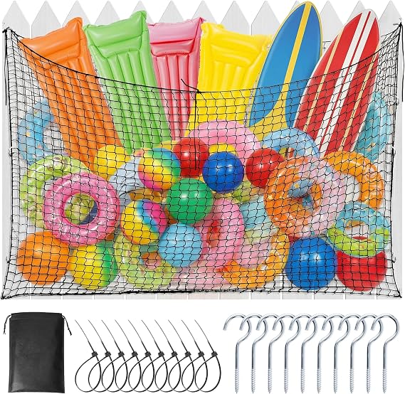 Extra Large Pool Float Storage Bag, 79 x 47 in Hanging Pool Toy Organizer