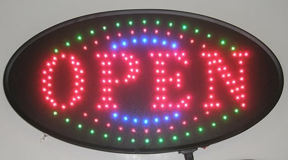 LED Neon Light Open Sign with Animation On/Off and Power On/Off Two Switchs for Business By 'E Onsale' RS161