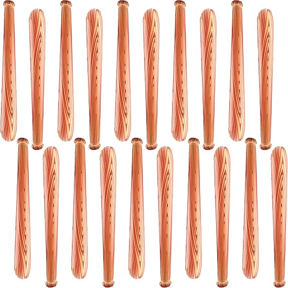 20 Pack 31.5 Inch Inflatable Baseball Bat Blow up Bat Wood Grain Pattern Baseball Bat Inflates for Carnival Birthday Pool Summer Beach Baseball Theme Party Favors