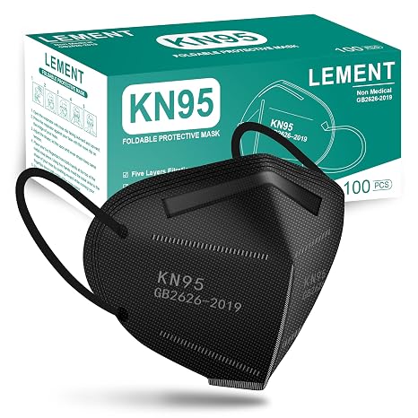 LEMENT KN95 Face Masks 100 Pack,5-Ply Cup Dust Masks For Adult, Teenager