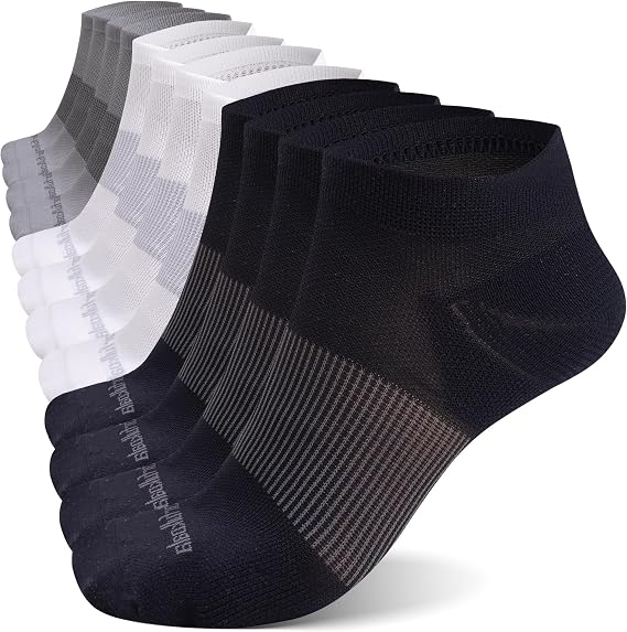 Colorfulkoala Womens Athletic Running 3/6 Pairs Ankle Socks Lightweight Low Cut Socks Medium Cushioned Comfort With Tab