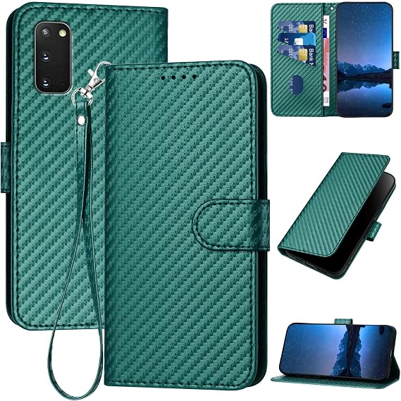 Compatible Galaxy S20 Case Notebook Type Galaxy S20 Case Notebook Type Carbon Fiber Style Galaxy S20 Cover Stylish Simple Galaxy S20 Case Full of Lightweight Thin Galaxy S20 Case SC-51A Case