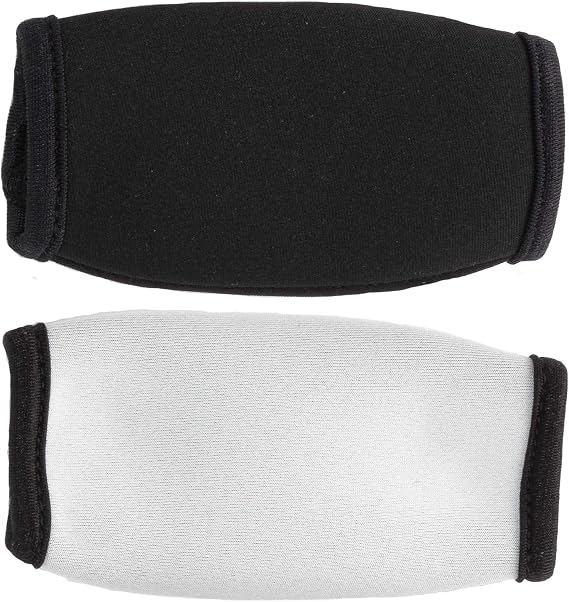 Tourna Unique Sports Football Chin Strap Pads, 2 Pack - Black and White, One Size Fits All
