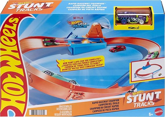 Hot Wheels Rapid Raceway Şampiyon Oyun Seti Hot Wheels Şampiyonluk Parkuru Yarış Seti - Hızlı Parkur GJM75 GJM75