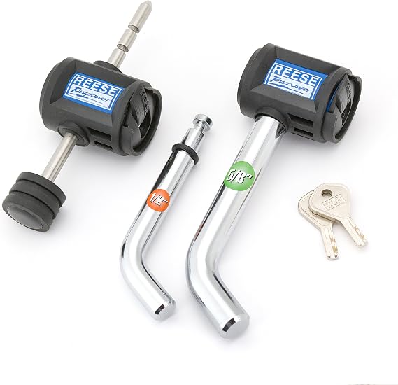 Reese Towpower 7054530 EZ Access II Stainless Steel Class I-IV Dual Bent Pin Receiver and Coupler Lock (5/8" and 1/2")