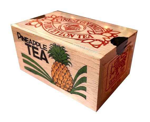Mlesna Pineapple flavored Ceylon Loose Tea - 50g (1.7Oz)- in Wooden Box