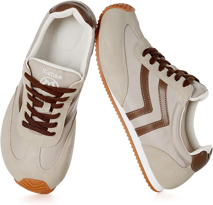 Casual Sneakers for Men Wide Width Fashion Sneakers Genuine Leather Trendy Lace-Up Walking Shoes Lightweight Comfort Non Slip for Outdoor with Memory Foam Insole