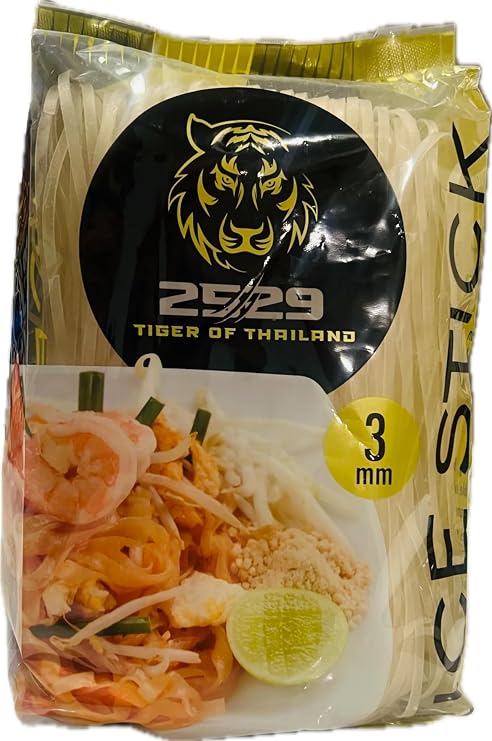 Tiger of Thailand by Forking Thai Sauce Rice Noodles (3mm) | Pefect for Pad Thai and Stir Fry
