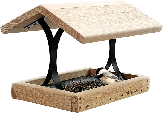 Woodlink Cedar Fly-Thru Bird Feeder, Cedar