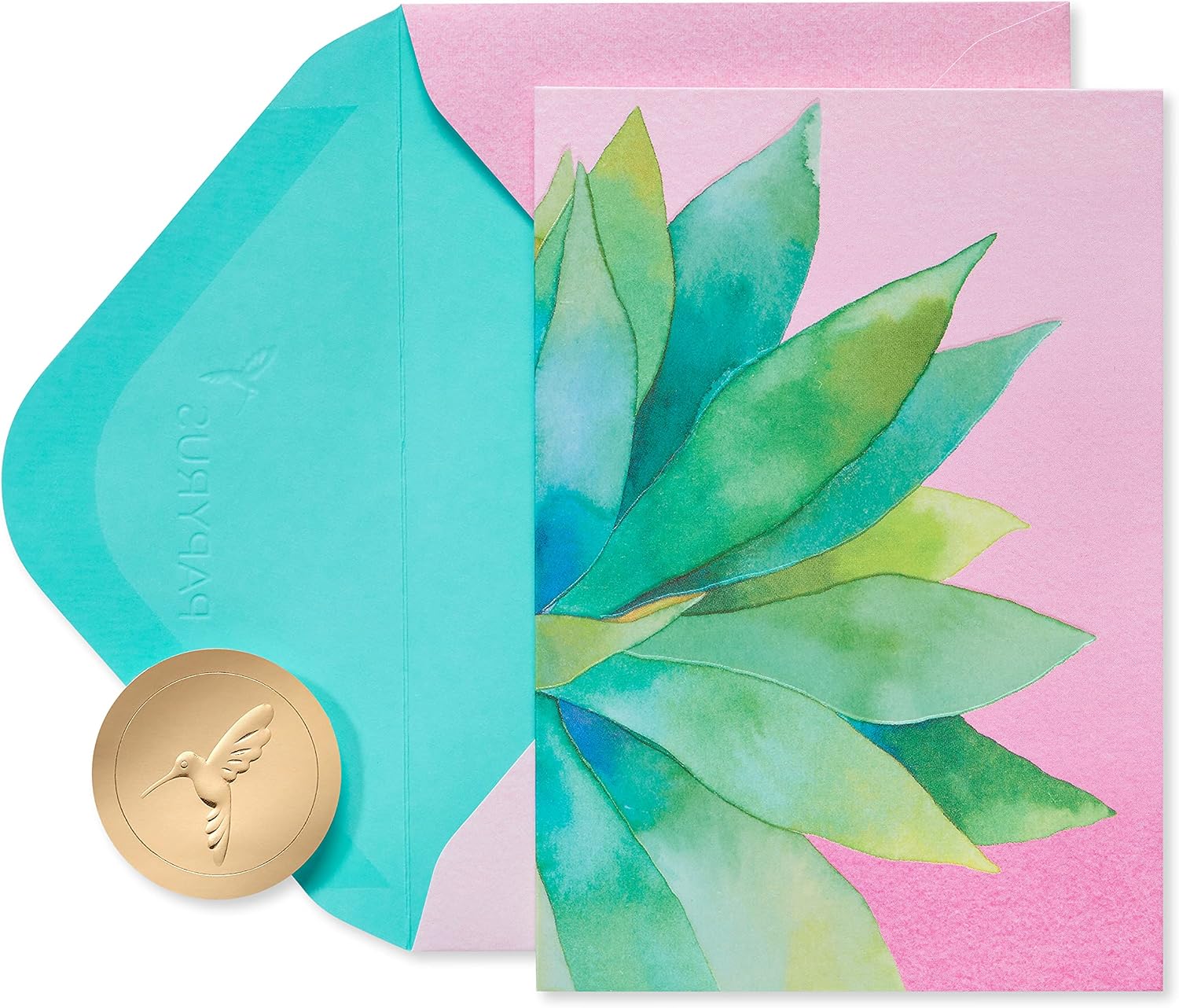 Papyrus Blank Cards with Envelopes, Bold Succulent 14-Count