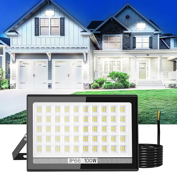 T-SUN 10000LM Flood Light Outdoor, 100W LED Security Light [Energy Class A]