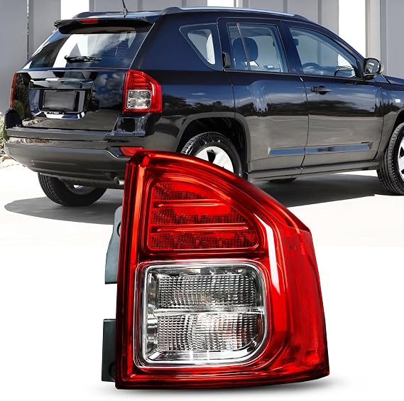 AUTOONE - For 2011 2012 2013 2014 Jeep Compass Tail Light Assembly Factory Taillights with Bulbs, Passenger Side(RH)