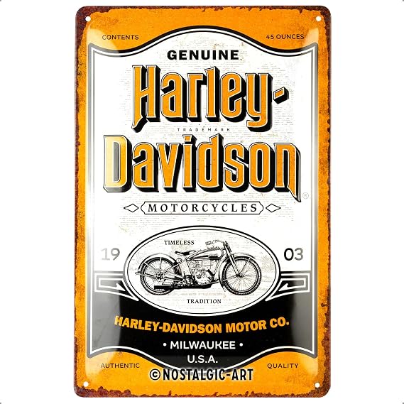 Nostalgic-Art Retro Tin Sign 20 x 30 cm Harley-Davidson - Genuine