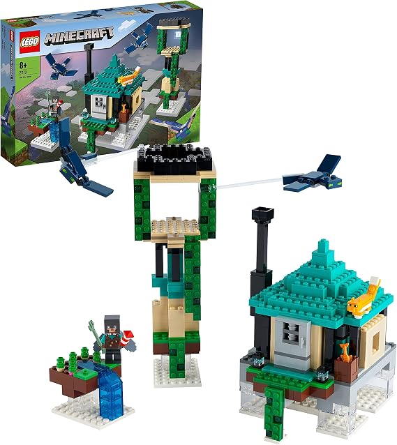LEGO® Minecraft™ Sky Tower 21173 - Fun Flying Islands Toy Making Set (565 Pieces) Featuring a Pilot, 2 Flying Ghosts and a Cat