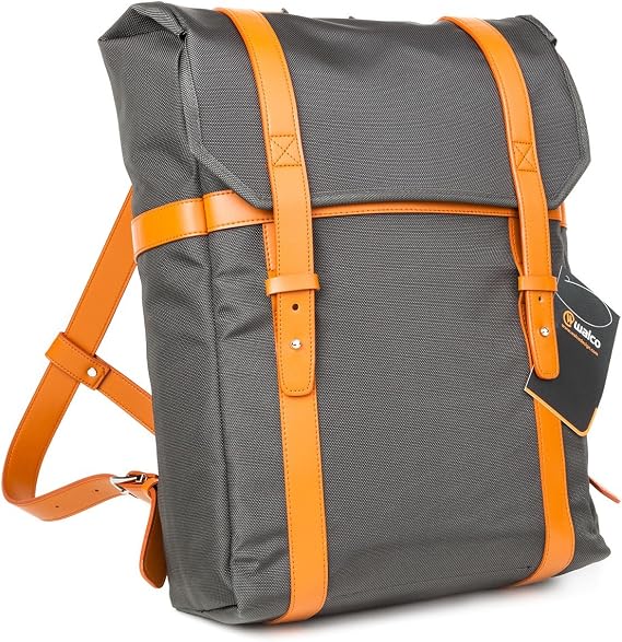 Walco City Chic Cycling Rucksack Backpack Urban Stylish Laptop Commuter Bag Grey 30 x 14 x 46cm