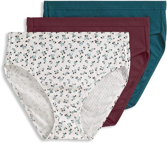 Jockey Women's Underwear Plus Size 100% Cotton Elance Hipster - 3 Pack