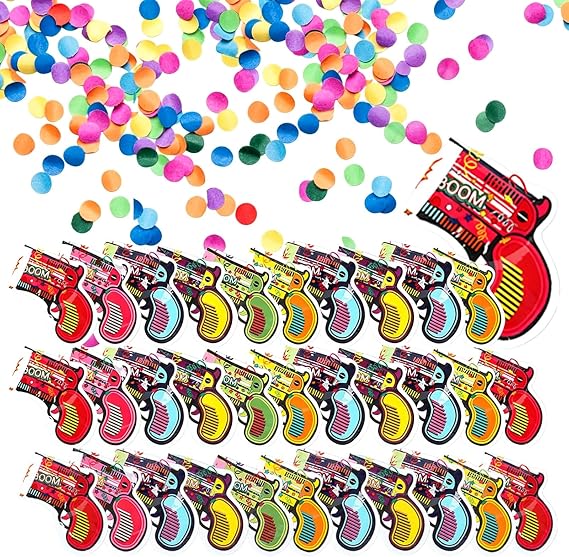 Party Poppers Birthday Adult, 30 Confetti Poppers Random Styles
