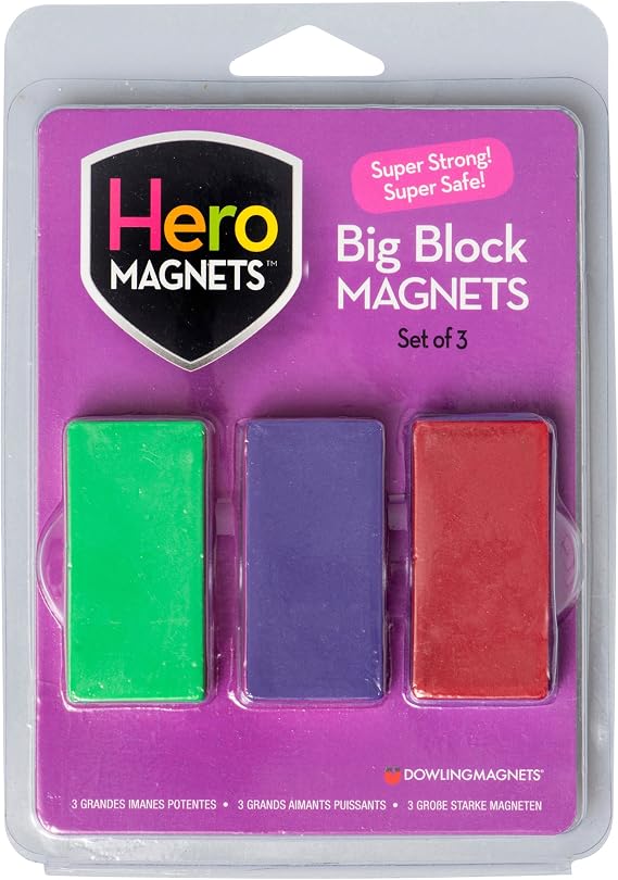 Dowling Magnets Big Block Magnets (Set of 3)