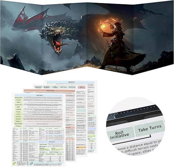 DND DM Screen, Dungeons and Dragons Master Screen Leather