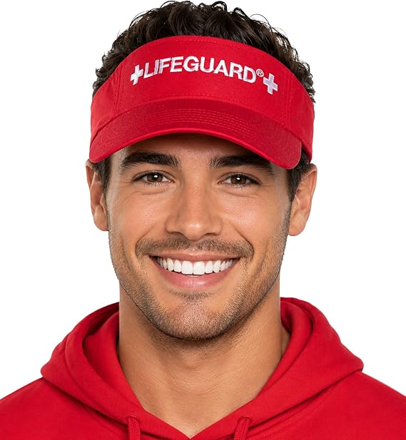 LIFEGUARD Officially Licensed Visor, Adjustable Sun Hat for Men & Women, Lightweight, One Size Fits Most